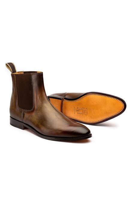 3dm Lifestyle Brown Leather Chelsea Boots at Aza Fashions 3dm Lifestyle_Brown Leather Chelsea Boots _at_Aza_Fashions