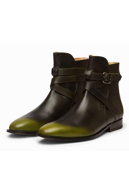 3DM LIFESTYLE Black Leather Jodhpur Boots  