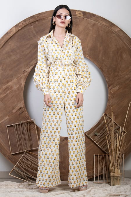 Kalakaari By Sagarika Floral Print Shirt & Pant Set 