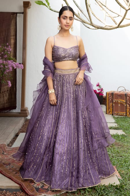 Jade by Monica and Karishma Valini Embroidered Lehenga Set 