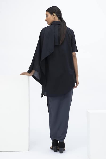 Aakaar Noire Cotton Asymmetric Tunic For Kids