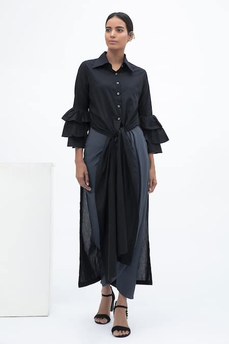 Aakaar Cotton Knot Front Tunic For Kids