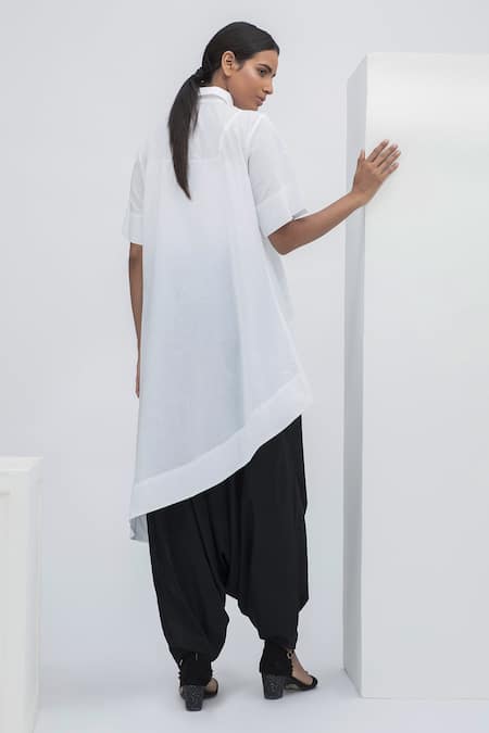 Aakaar Cotton Overlap Draped Tunic For Kids