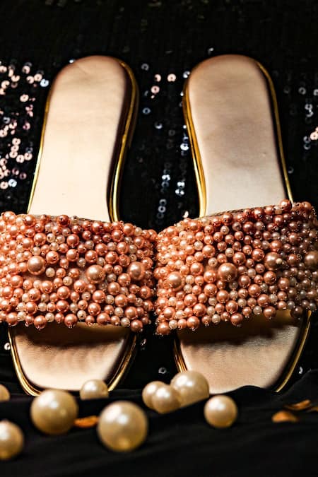 Foot Fuel Pearl Embellished Flats 