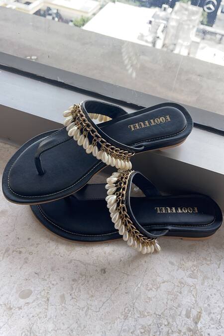 Foot Fuel Handmade Pearl Drop Flats 
