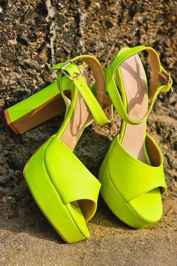 Foot Fuel_Pink Peep Toe Block Heels _Online_at_Aza_Fashions
