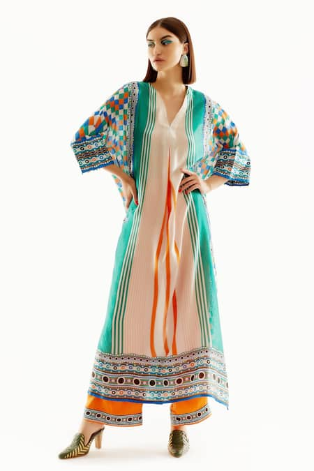 Rajdeep Ranawat Banera Printed Kimono Tunic & Palazzo Set 