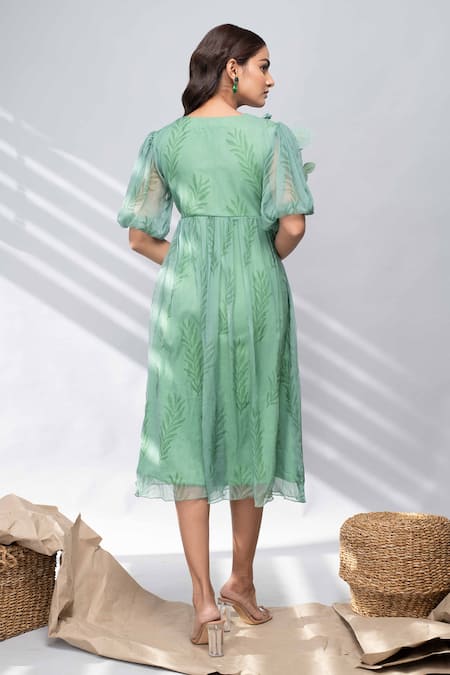 Kalakaari By Sagarika Puff Sleeve Dress 