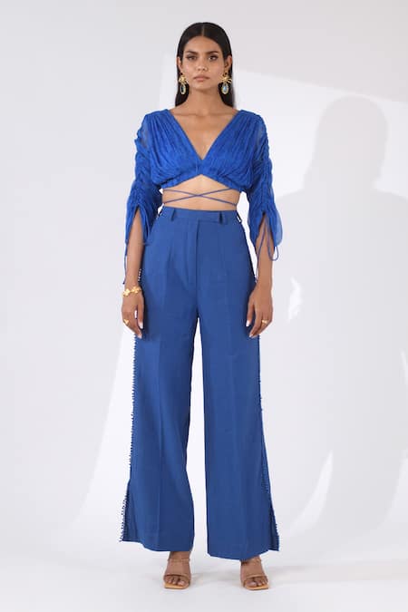 Kalakaari By Sagarika Pleated Top & Pant Set 