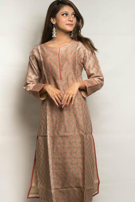 Turaja Chanderi Printed Kurta 