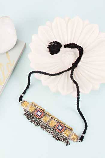 Buy Sangeeta Boochra Silver Plated Handcrafted Peacock Carved Choker at Aza Fashions Buy_Sangeeta Boochra_Silver Plated Handcrafted Peacock Carved Choker _at_Aza_Fashions