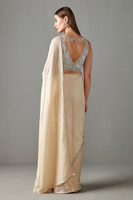 Rabani & Rakha Zainab Sequin Work Saree With Blouse 