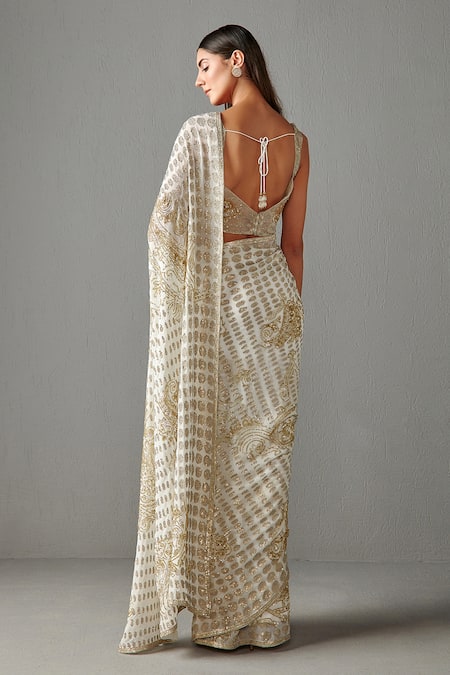 Rabani & Rakha Zainab Embroidered Saree With Blouse 