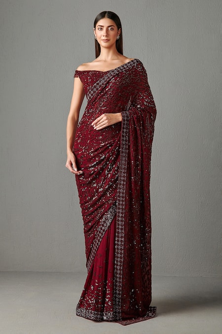 Rabani & Rakha Zainab Sequin Work Saree With Blouse 