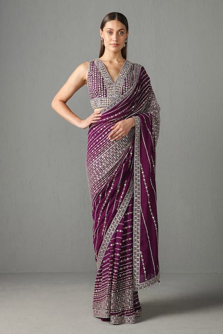 Rabani & Rakha Zainab Embroidered Saree With Blouse 