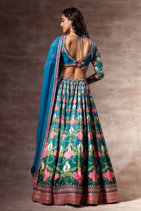 Innovative Green Color Georgette sequence Lehenga Choli