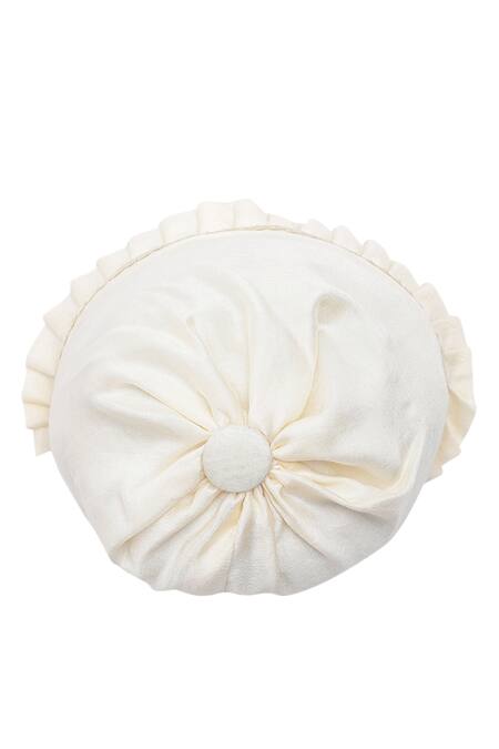 Shop_Tiber Taber_White Viscose, Muslin Embroidery Cap Mittens And Booties Set_Online_at_Aza_Fashions