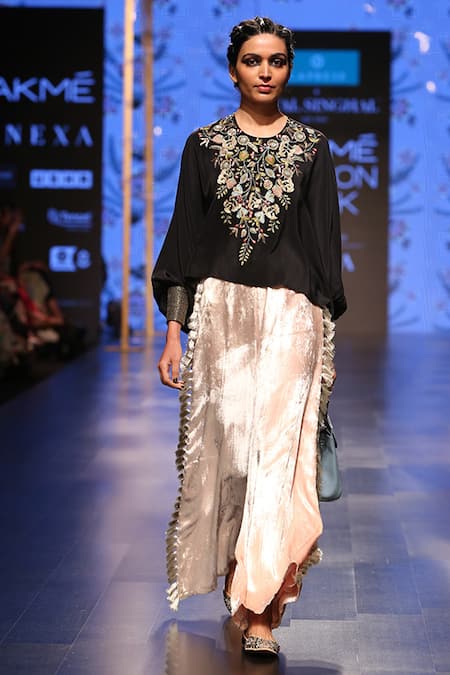 Payal Singhal Nahid Embroidered Kaftan Top & Palazzo Set 