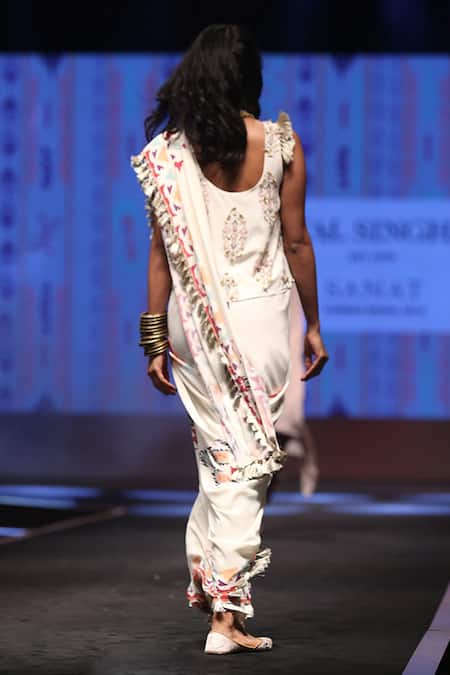 Payal Singhal Itrat Ikat Print Saree & Top Set 