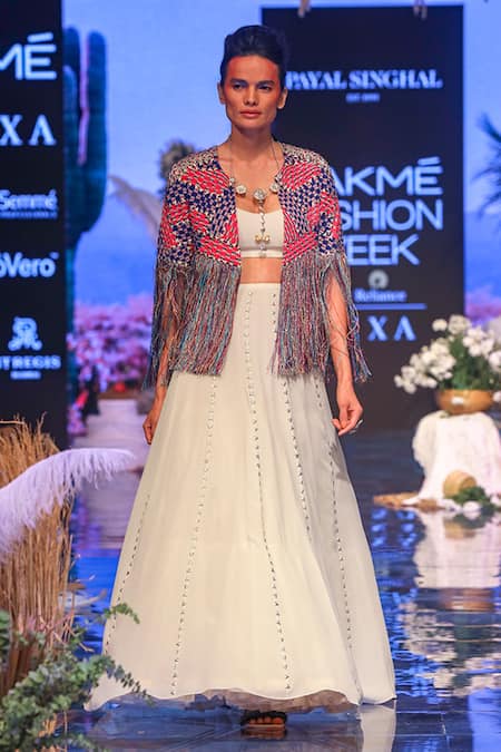 Payal Singhal Gul Lehenga Set With Embroidered Jacket 