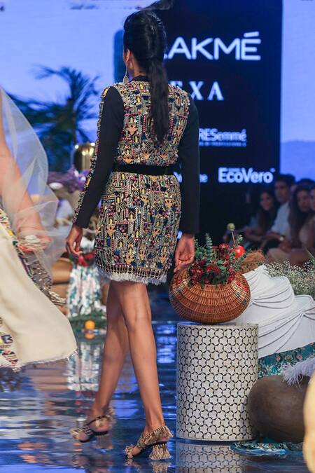 Payal Singhal Eli Embroidered Coat Dress 