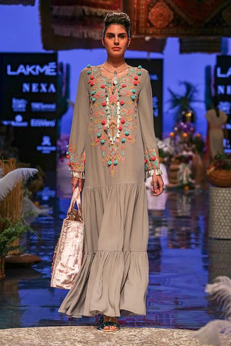 Payal Singhal Marita Embroidered Yoke Gown 