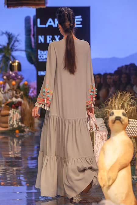 Payal Singhal Marita Embroidered Yoke Gown 