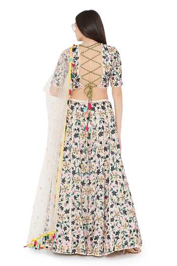 Payal Singhal Floral Embroidered Lehenga Set 