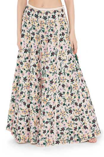 Shop Payal Singhal White Net, Georgette Floral Motifs Round Embroidered Lehenga Set Online at Aza Fashions Shop_Payal Singhal_White Net, Georgette Floral Motifs Round Embroidered Lehenga Set _Online_at_Aza_Fashions