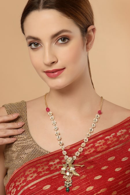 Dugran By Dugristyle Temple Motif Krishna Hand Pendant Necklace 