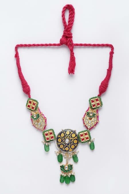 Dugran By Dugristyle Kundan Meenakari Designer Necklace 