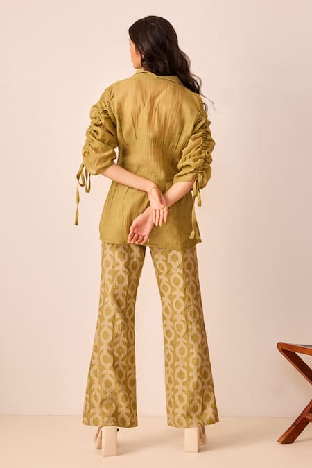 The Right Cut Mila Chanderi Silk Trouser 
