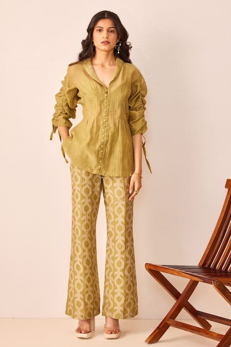 The Right Cut Mila Chanderi Silk Trouser 