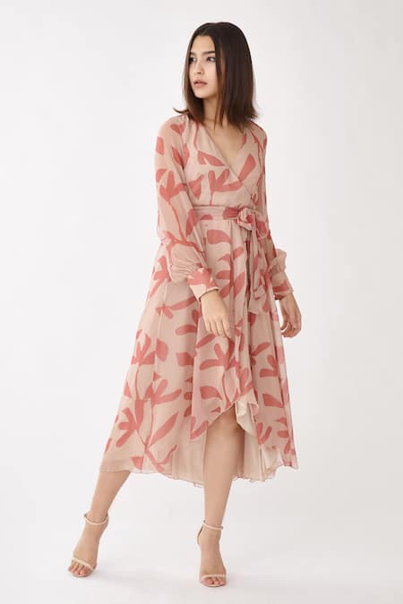 Koai Floral Print Wrap Dress 