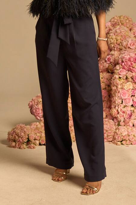 ASOS Wide Leg Trousers with Paperbag Waist | ASOS