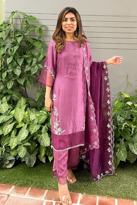 Ewaz Sheer Panel Kurta Set 