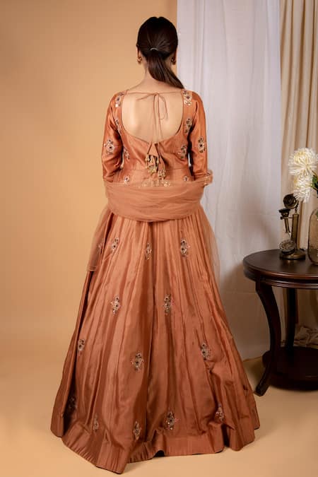 Ikshita Choudhary Floral Embroidered Anarkali With Dupatta 