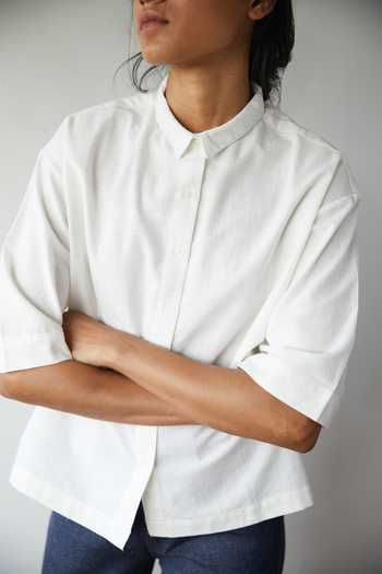 The Summer House White Javier Handwoven Cotton Shirt at Aza Fashions The Summer House_White Javier Handwoven Cotton Shirt_at_Aza_Fashions