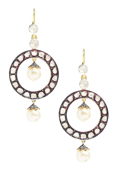 22k Gold Uncut Diamond and Keshi Pearl Liana Earring — Amrita Singh Jewelry  and Accessories