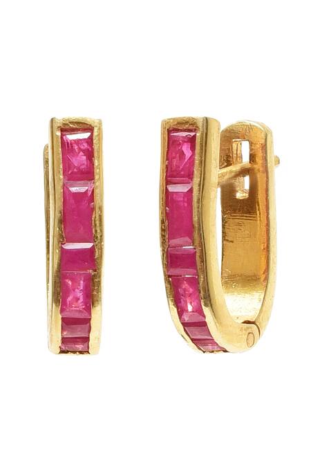 Buy_The Alchemy Studio_Black Polki Detachable Baguette Earring _Online_at_Aza_Fashions