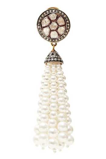 Buy_The Alchemy Studio_Black Polki Piccolo Dangler Earrings_Online_at_Aza_Fashions