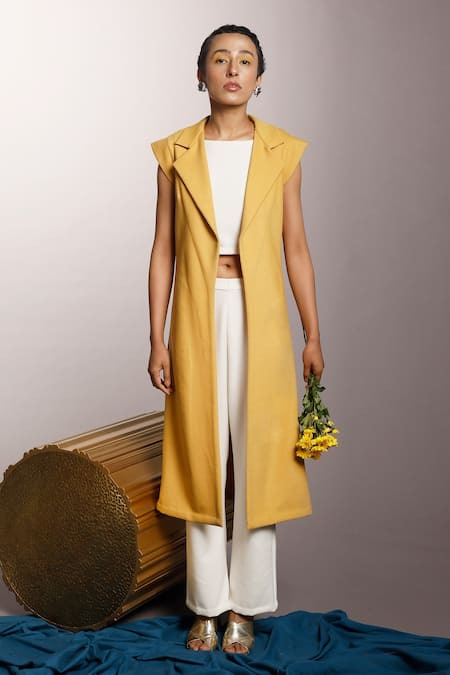 Couche Pant Set With Duster Coat 