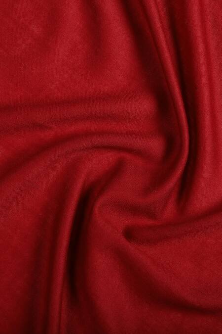 Shop_Shingora_Maroon Embroidered Woollen Geometric Shawl _Online_at_Aza_Fashions