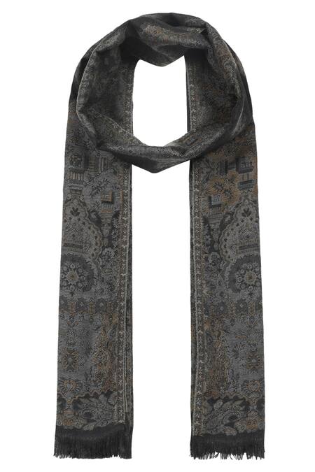 Buy Shingora Black Woven Kani Mughal Stole Online at Aza Fashions Buy_Shingora_Black Woven Kani Mughal Stole _Online_at_Aza_Fashions