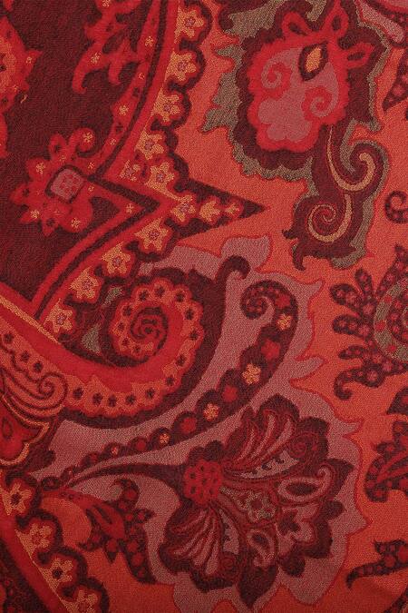 Buy Shingora Maroon Woven Kani Floral Shawl Online at Aza Fashions Buy_Shingora_Maroon Woven Kani Floral Shawl _Online_at_Aza_Fashions