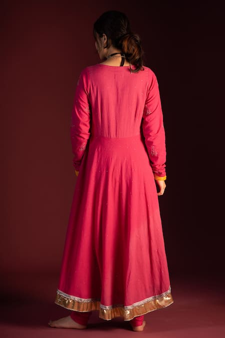 Pants And Pajamas Mangal Chikankari Anarkali 