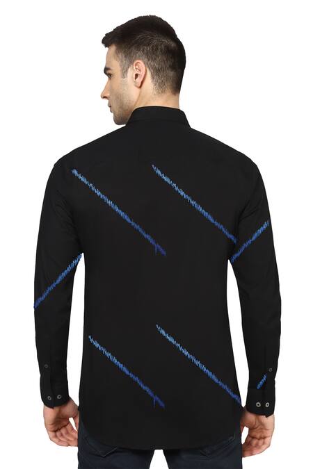 Noonoo Blur Zig Zag Embroidered Shirt 