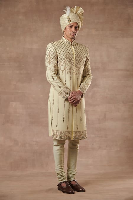 Gargee Designers Floral Embroidered Sherwani Set 