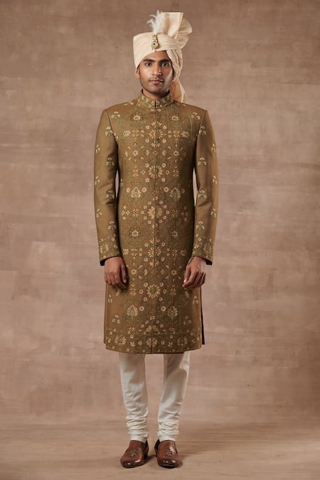 Gargee Designers Floral Embroidered Sherwani Set 