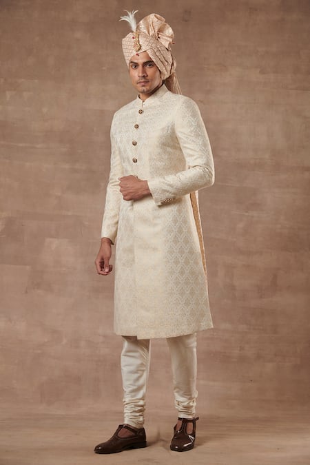Gargee Designers Silk Brocade Sherwani Set 